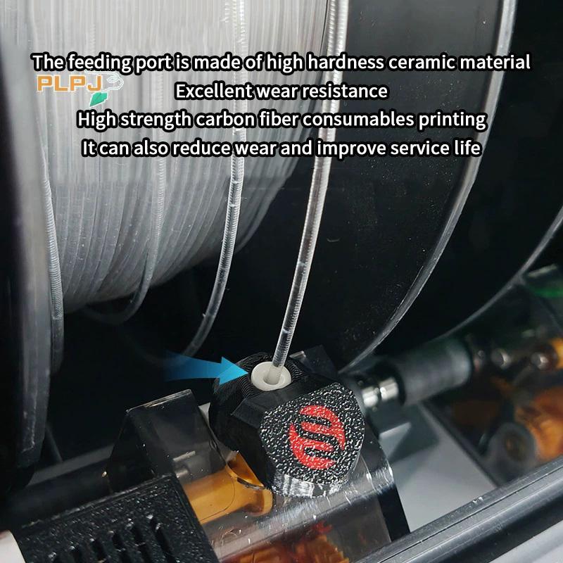 PLPJ 4 ชิ้นสําหรับ Bambu AMS Guard ทนทานเซรามิค Inlet แหวน Protector 3d ชิ้นส่วนเครื่องพิมพ์สําหรับ 