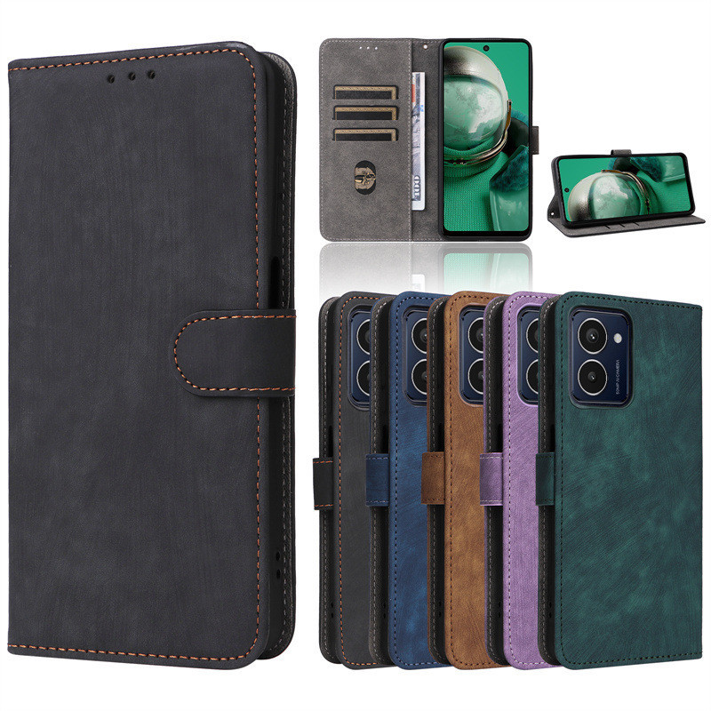 กระเป๋าสตางค์ปลอก Nokia HMD Pulse/HMD Pulse Pro/HMD Pulse+ RFID ProtectionLeather Flip Phone Cover