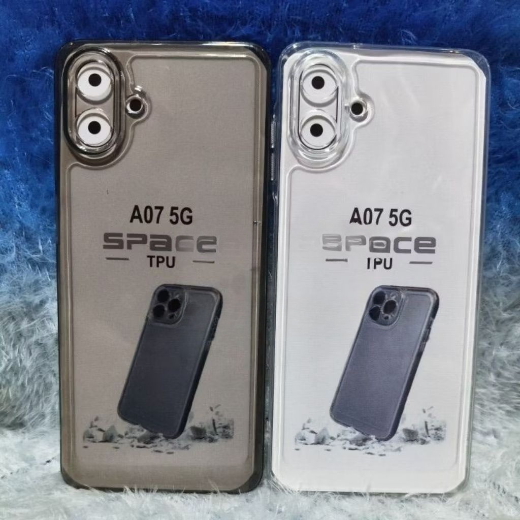 เคสนิ่ม Original Space Transparent Samsung A07 5G/4G Silicone 2.1MM+Protec Camera สีดําใส