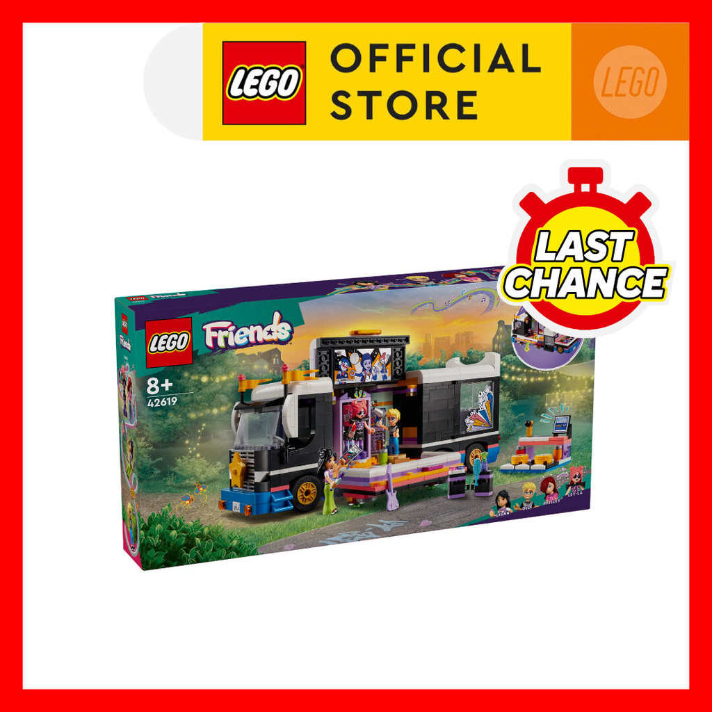 LEGO Friends 42619 Pop Star Music Tour Bus Toy (845 Pieces)