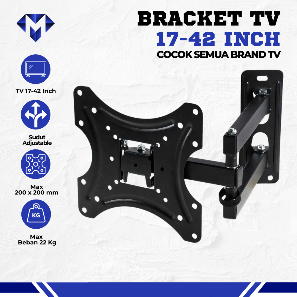 Universal TV Bracket TV Holder TV Hanging Bracket 17-42 นิ้ว TV VESA 200 x 200 Max Load 22kg X-200