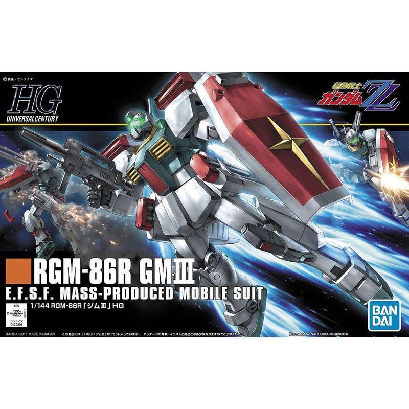 พร้อมส่ง Bandai 1/144 HGUC 126 RGM-86R GM III Jim 3 Assembled Model