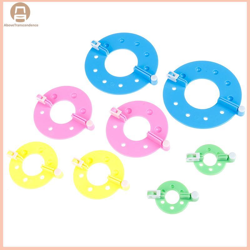 ABOVE 8PCS 4 ขนาด Fluff Ball Weaver PomPom Maker ถัก Loom Kit TH