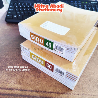 (1 PACK ISI 10) BUKU TULIS SIDU KRAFT A5 / 40 60 LEMBAR SAMPUL COKLAT ALAT SEKOLAH MURAH COWOK CEWEK