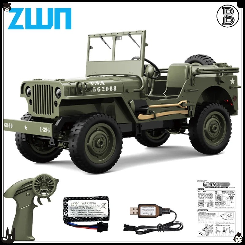 JJRC C8815 1/10 1941 WILLYS JEEP RC รถ - 2.4G 4WD RTR Crawler ทหาร Offroad ของเล่นของขวัญ