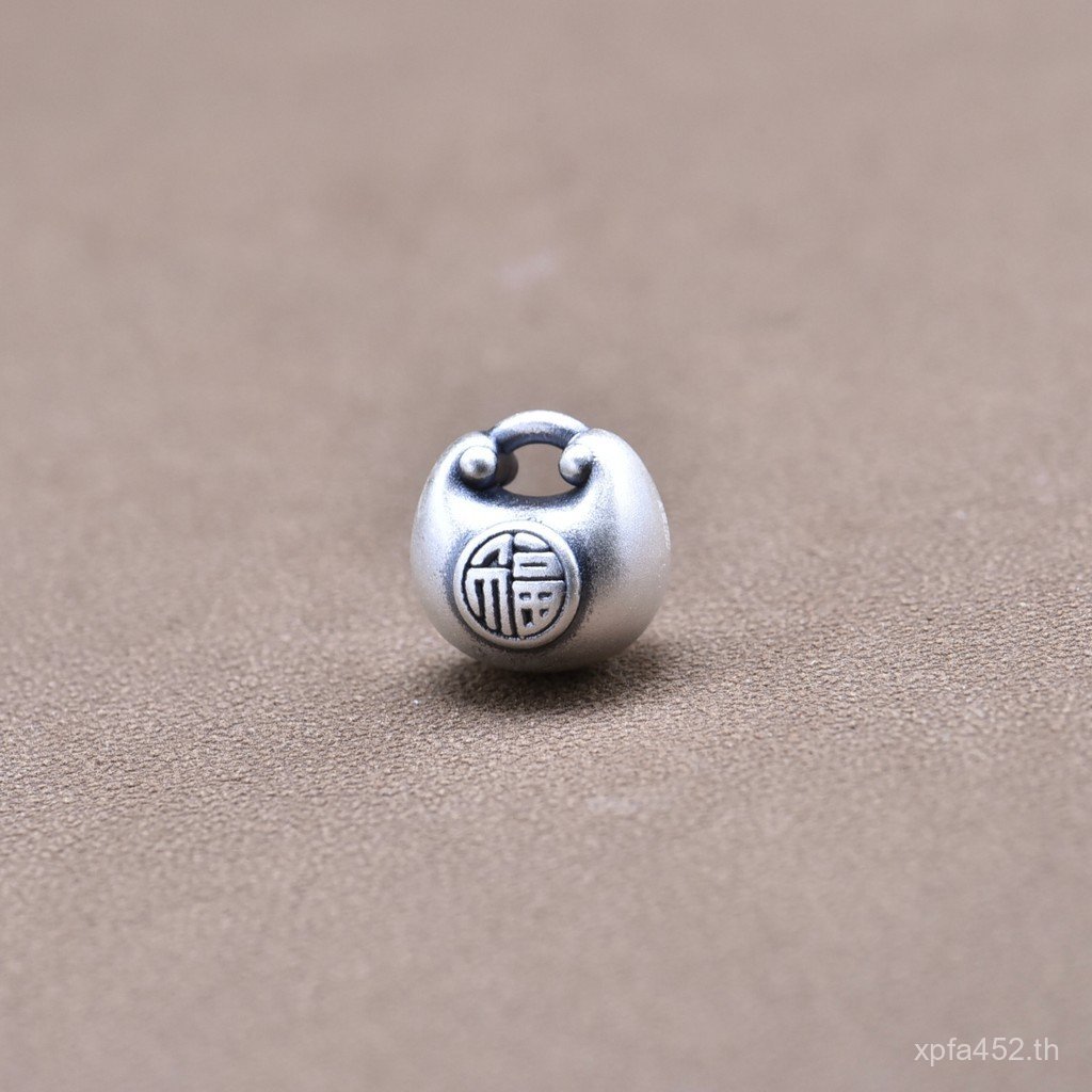 สไตล์จีนสีแดง String เครื่องประดับอุปกรณ์เสริมอ้วนเงินแท้ S999 สร้อยข้อมือ 3D Yilu DIY Fu ตัวอักษรล็