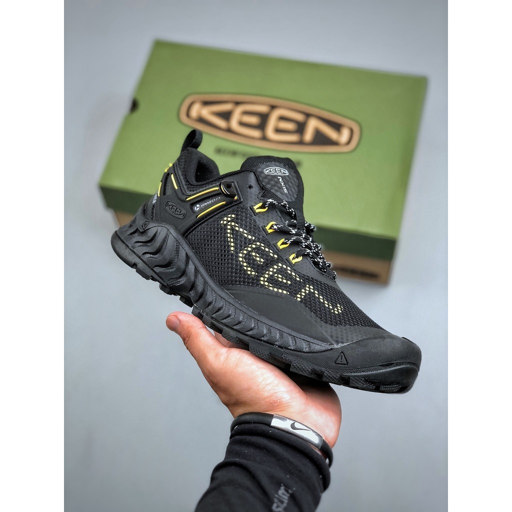 KEEN NXIS EVO WP รองเท้าเดินป่ากลางแจ้งกันน้ํา Breathable สวมใส่ Grip น้ําหนักเบากันกระแทกแฟชั่น Low