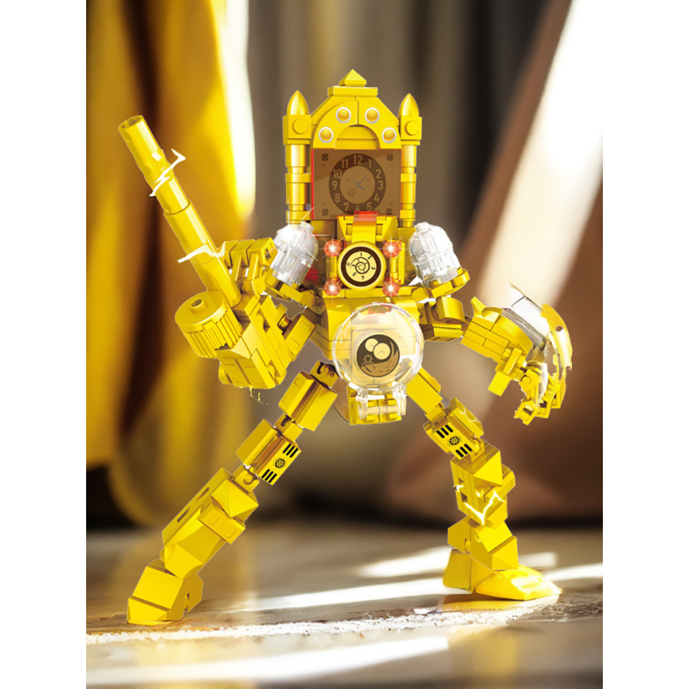 โมเดลskibidi toilet skibidi toilet ของเล่นเสริมพัฒนาการเด็กประกอบบล็อกของเล่นนาฬิกาอายุ12ปี