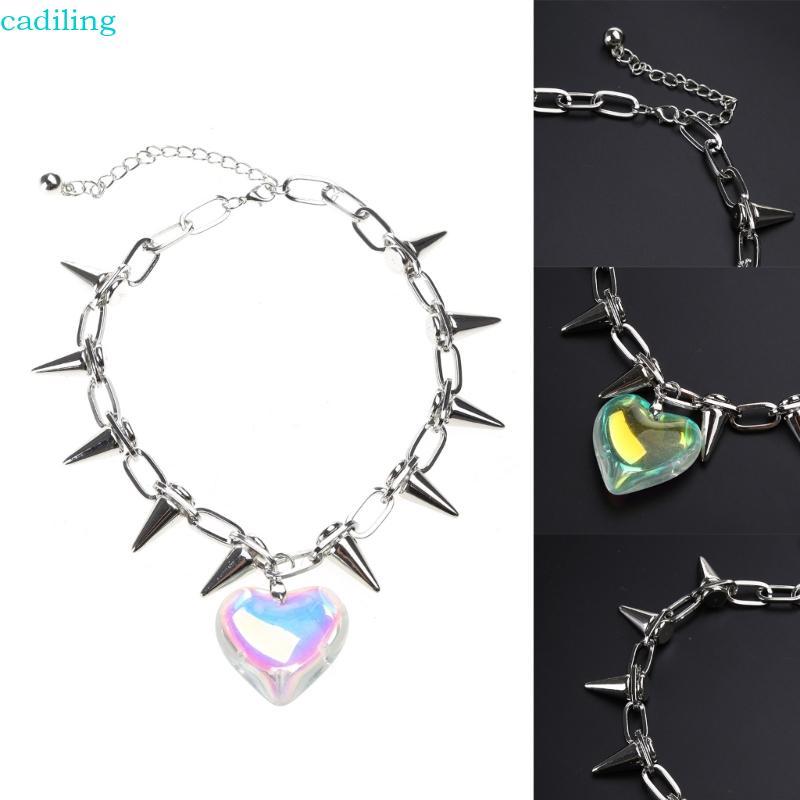 Cadiling Clavicle Chain Choker สําหรับผู้หญิงสาววัยรุ่น Rock Y2k สร้อยคอสําหรับฮาโลวีน