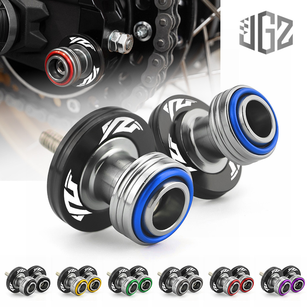 สําหรับ YAMAHA YZF R15m R3 R15 R25 Swingarm Spool Sliders รถจักรยานยนต์ CNC Swing Arm Spools Sliders ราคา ถูกที่สุด ดีลบีเคเค
