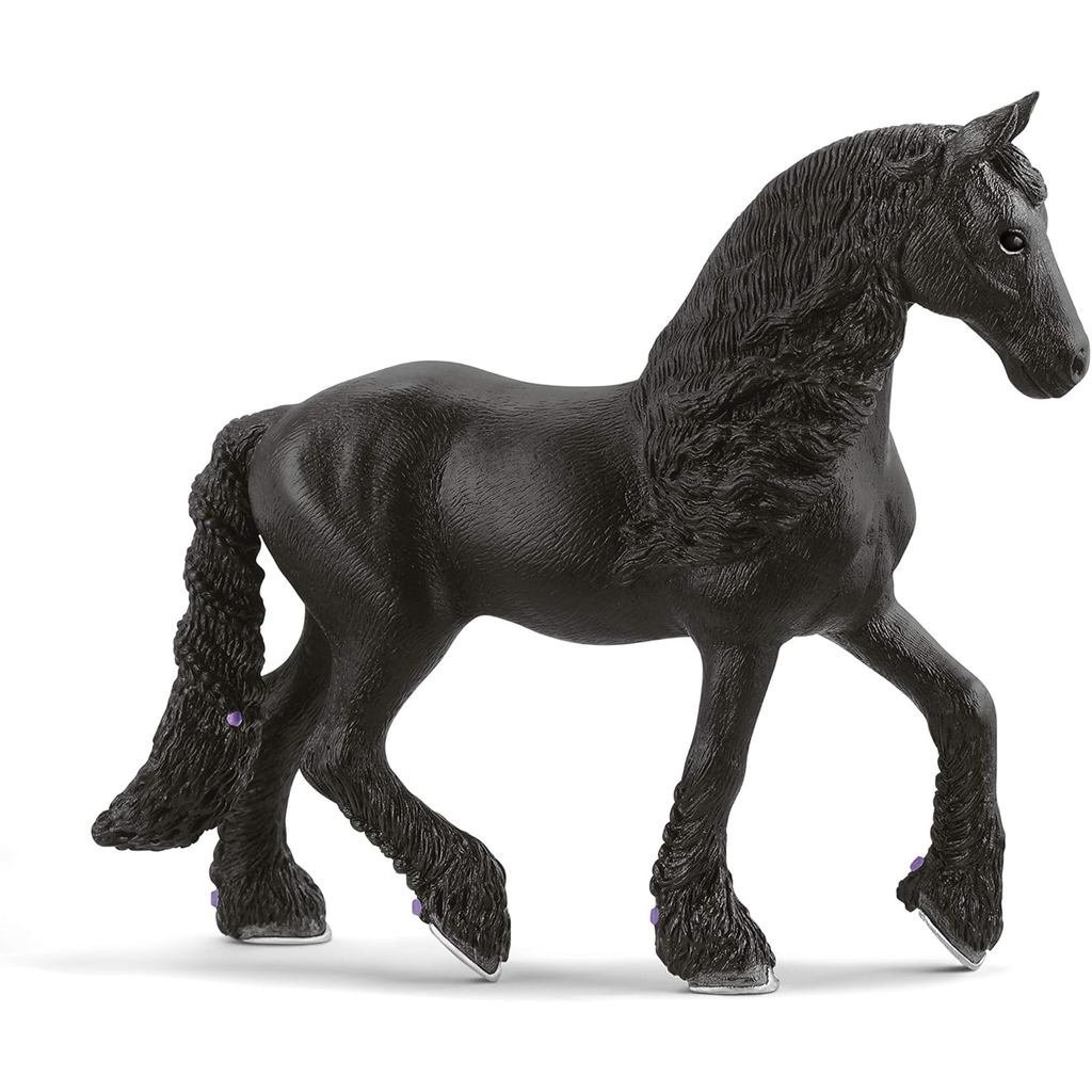 Schleich Horse Club Frisian Mare Horse Toy Figurine - ฟิกเกอร์ของเล่นสมจริงพร้อม Braiding และ Mane, 
