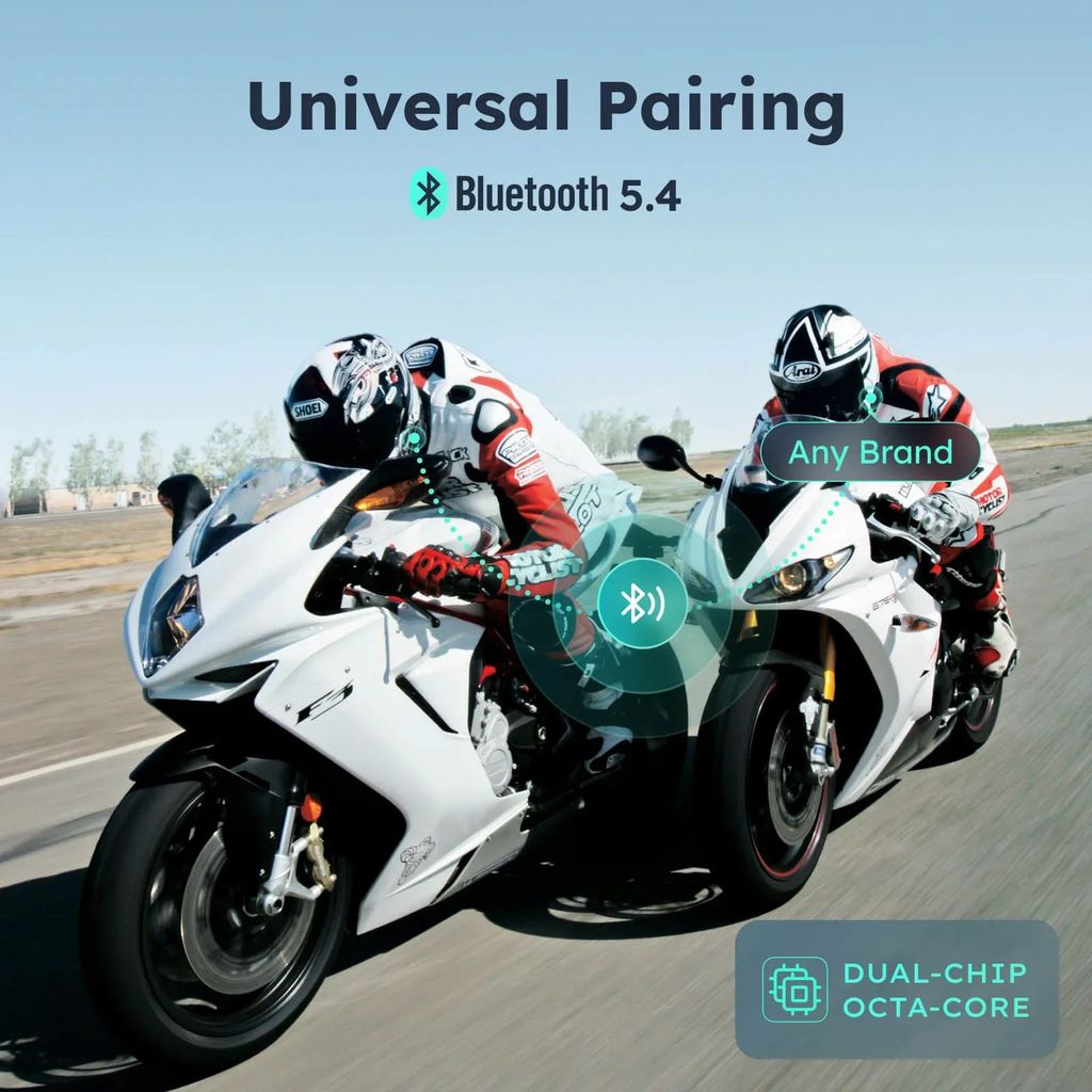 ASMAX S1 Bluetooth Motorcycle Intercom พร้อมวิทยุ FM, ตัดเสียงรบกวน, กันน้ํา, ชุดหูฟังหมวกกันน็อค In