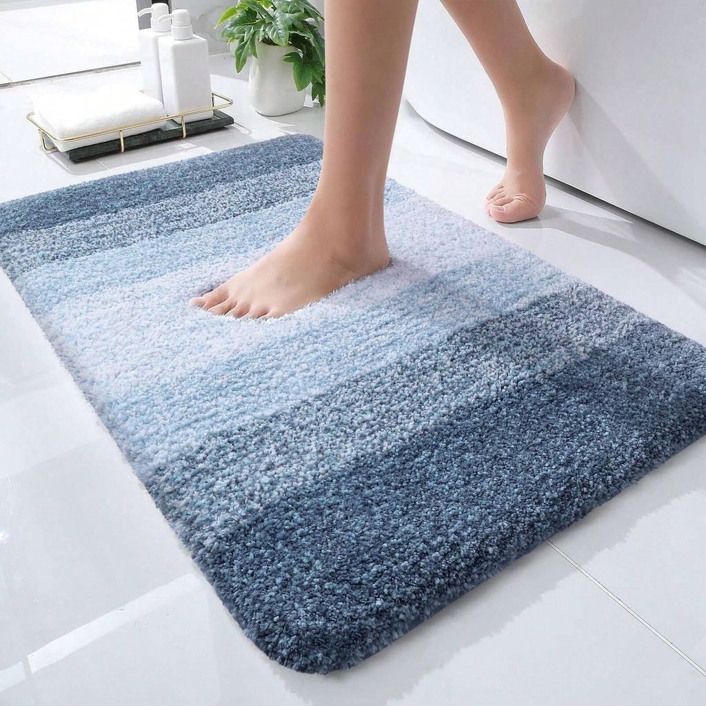 Simple Gradient เลียนแบบแคชเมียร์พรมห้องน้ําห้องส้วมดูดซับฟุต Mat Dirt-Resistant Entrance Door Mat L