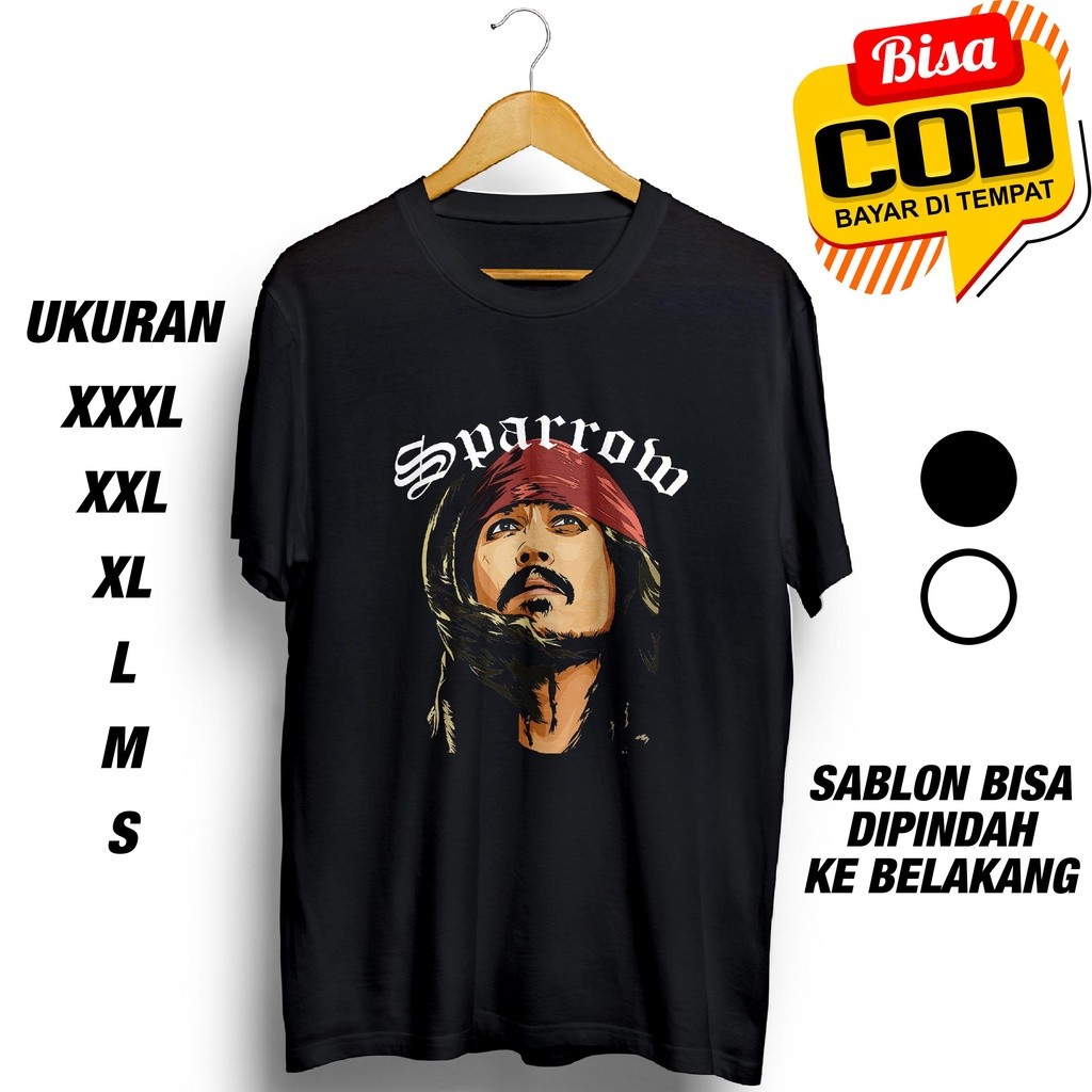 เสื้อยืด Jack Sparrow / Pirate / Cool Distro สําหรับผู้ชายและผู้หญิง