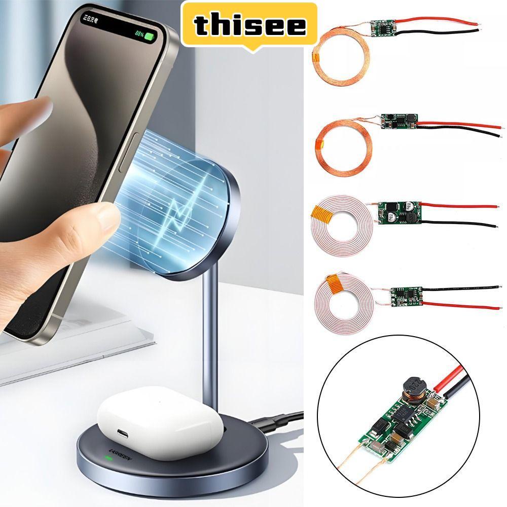 GOOGEOUS แหล่งจ่ายไฟไร้สาย, 5V1A/5V2A เครื่องส่งสัญญาณโมดูลชาร์จไร้สาย, เปลี่ยนตัวรับสัญญาณ DIY Wire