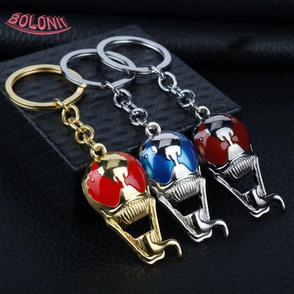 BO พวงกุญแจไฟฟ้า/ไร้คอ, พวงกุญแจโลหะชุบด้วยไฟฟ้า Venom Symbiote, แฟชั่น The Last Dance Alloy Cool Ve