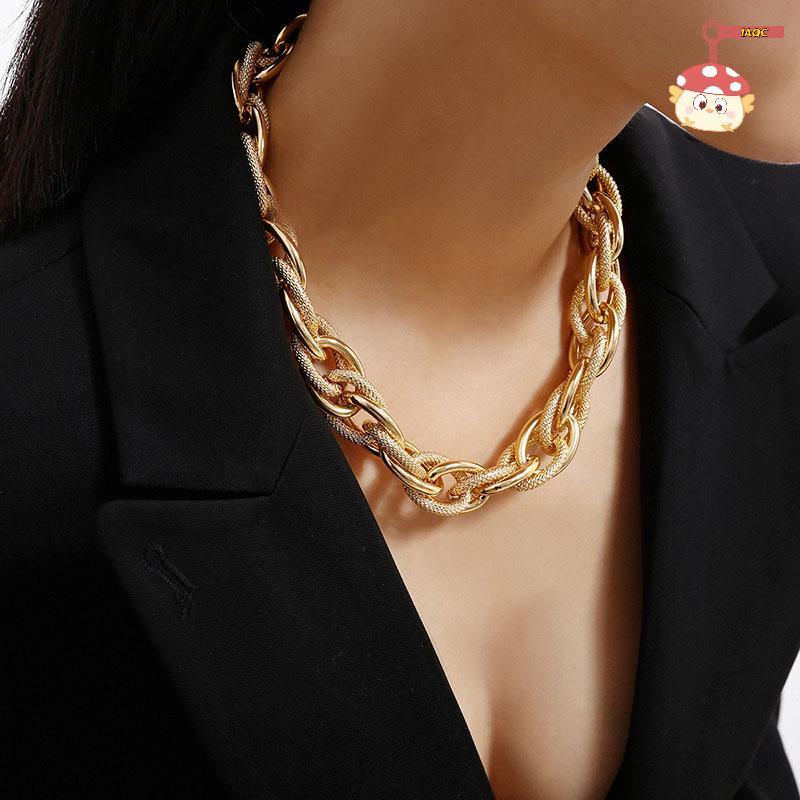 [IAQC] สร้อยคอพังก์เค้นคอคอฮิปฮอปโลหะหนักหนาโซ่สร้อยคอโซ่ [VN]