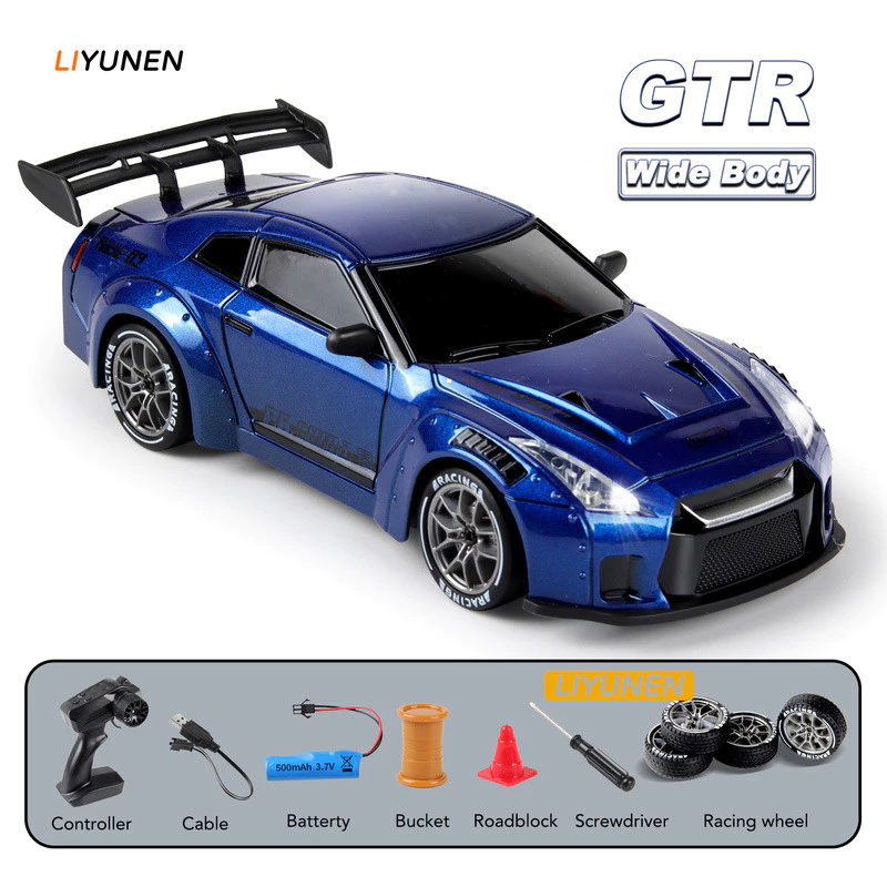 RC 4WD Drift รถ GTR R35 Porsche กว้าง Body รุ่น Proportional คันเร่ง 2.4G รีโมทคอนโทรล 911 รถแข่งความเร็วสูง 1/20 ของเล่น