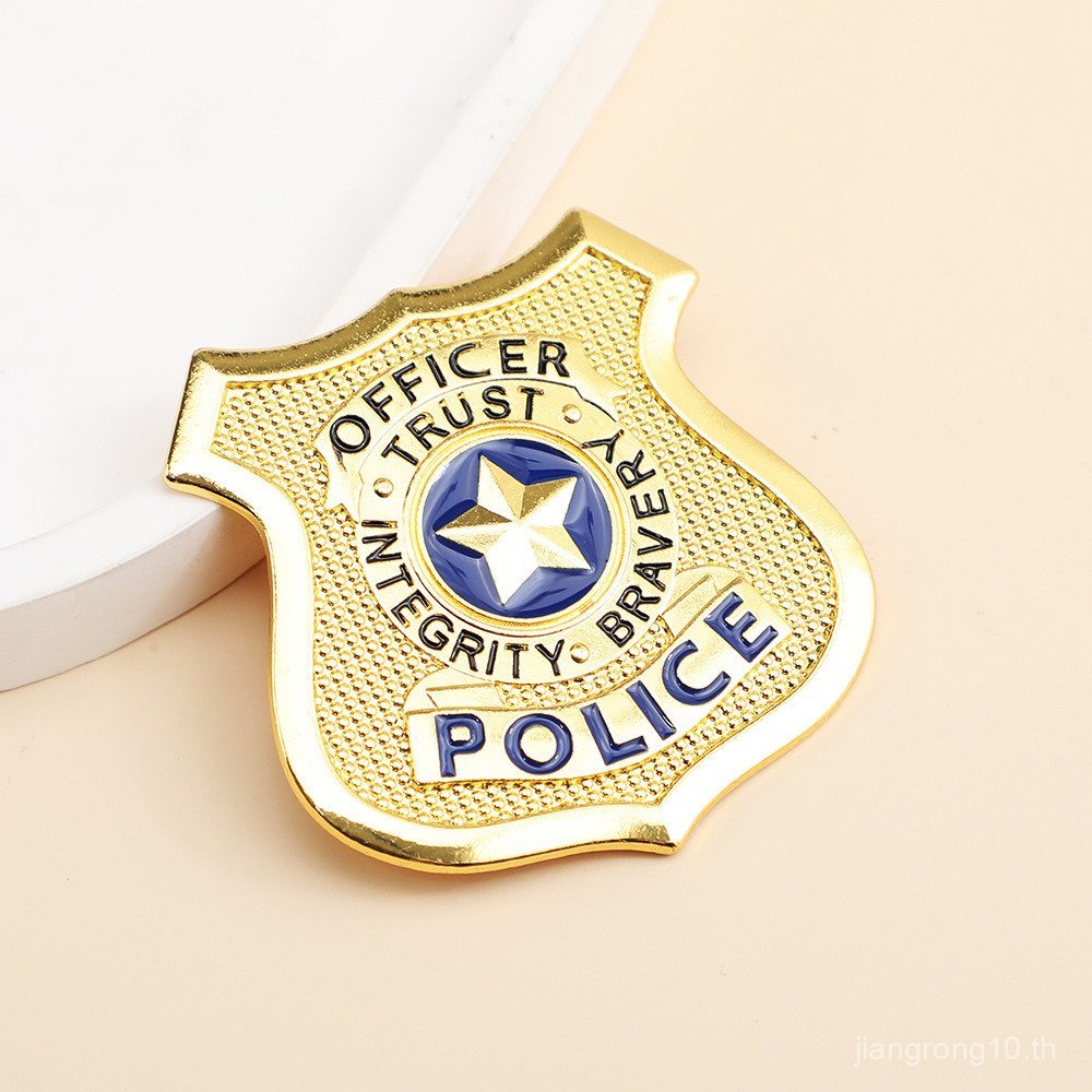 เข็มกลัดโลหะและป้ายรถตำรวจจากภาพยนตร์ Crazy Animal City แบบกระต่าย Judy