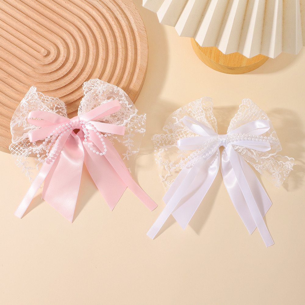 1 PC สาวคลิปผมน่ารักริบบิ้น Bowknot สําหรับเด็ก Handmade Bows Hairpin Barrettes Headwear เด็กอุปกรณ์เสริมผม