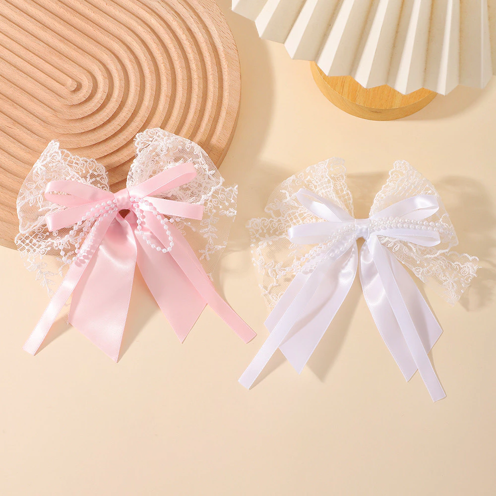 1 PC สาวคลิปผมน่ารักริบบิ้น Bowknot สําหรับเด็ก Handmade Bows Hairpin Barrettes Headwear เด็กอุปกรณ์เสริมผม