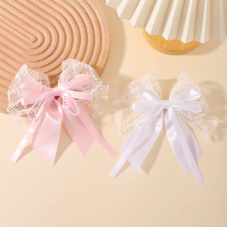1 PC สาวคลิปผมน่ารักริบบิ้น Bowknot สําหรับเด็ก Handmade Bows Hairpin Barrettes Headwear เด็กอุปกรณ์เสริมผม