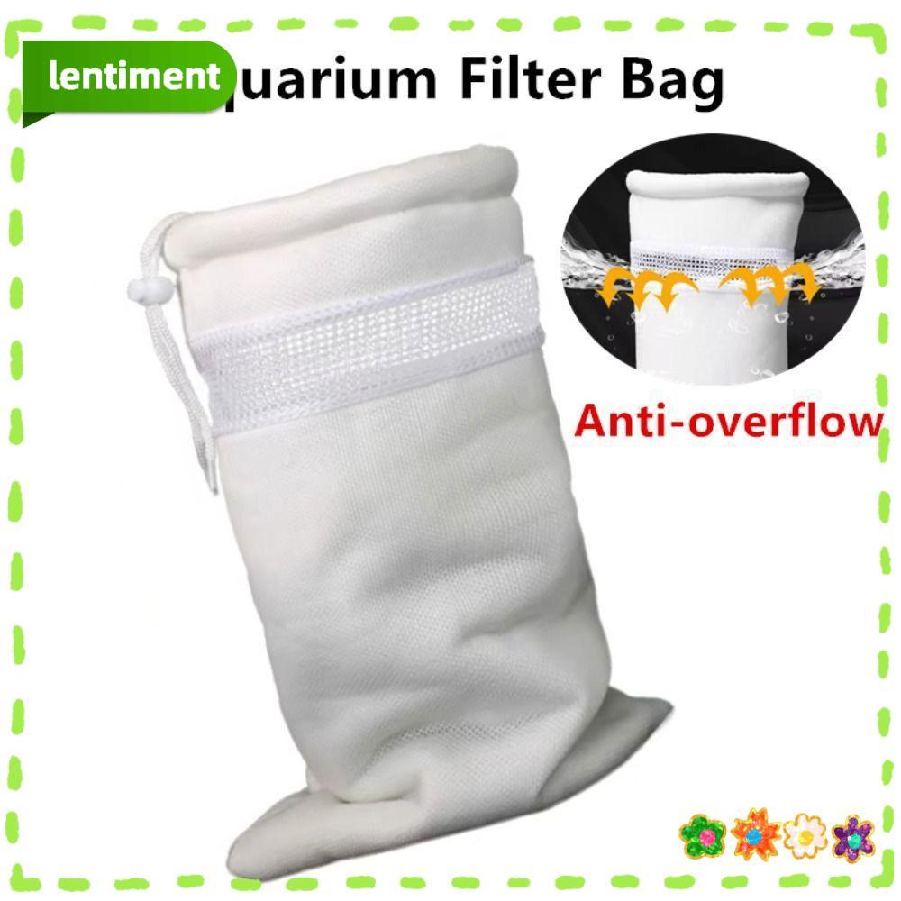 LENTIMENT Anti-over Flow กระเป๋า, Anti-Flow Washable Fish Tank Filter Bag, ความหนาแน่นสูงนํากลับมาใช