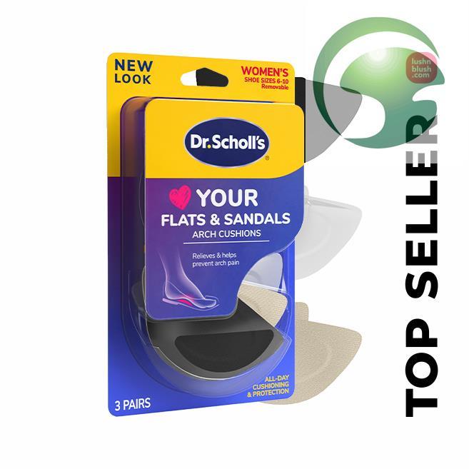 อา4 ดร. สกอลล์® Love Your Flats & Sandals Arch Cushions Gel Shoe Support (Low, High, Fallen Arch)