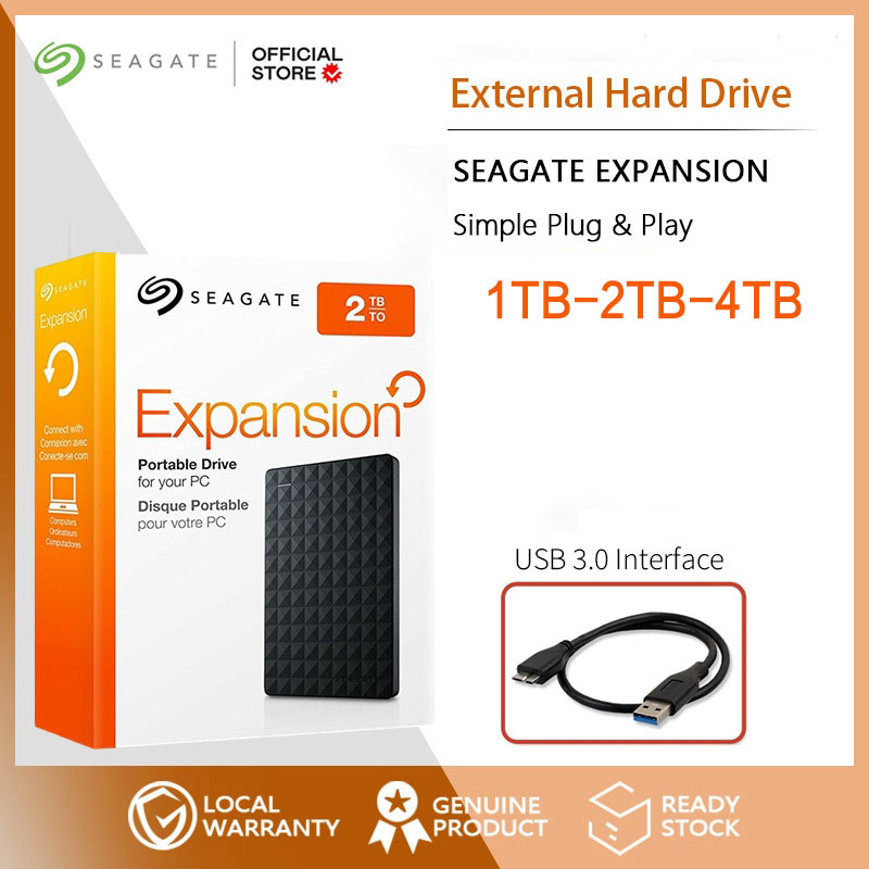 SEAGATE ⚡️ ซีเกท ซีเกท ⚡️ ฮาร์ดไดรฟ์ภายนอก 1TB/2TB/4TB USB 3.0