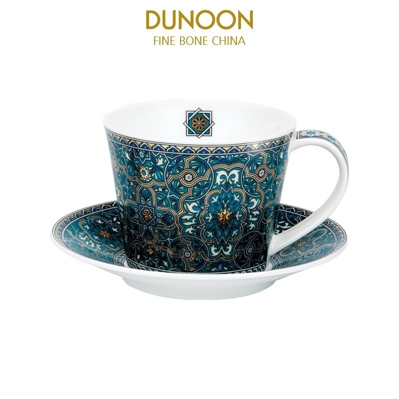 DUNOON DUNOON Bone China Mug เซรามิค Handmade ถ้วยจานรองชุดถ้วยพร้อมฝาปิดถ้วยขนมหวานถ้วยน้ําของขวัญก