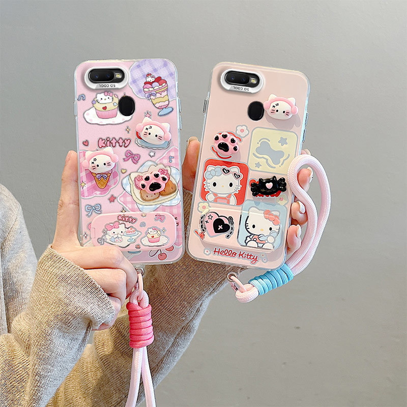เคส OPPO A5s เคส OPPO A7 เคส OPPO A12 OPPO F9 OPPO F9 Pro For OPPO ติดตั้งกระจกวงเล็บ 3D ตุ๊กตา hard