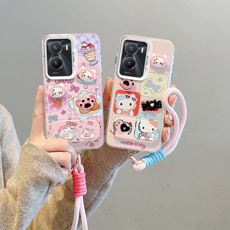 เคส Vivo Y16 4G เคส For Vivo เคสติดตั้งวงเล็บกระจก 3D ตุ๊กตา hard โทรศัพท์ BB-CYJZ