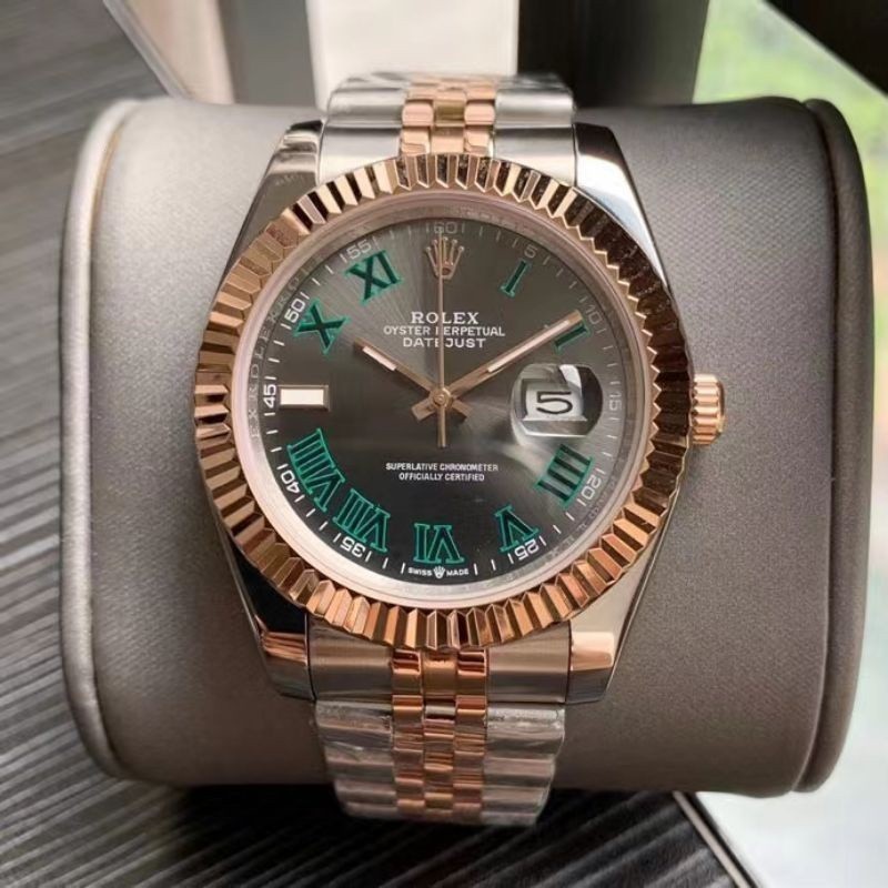 ROLEX 41MM WIMBLEDON 1TONE ROSEGOLD (ROLEX)DATEJUST