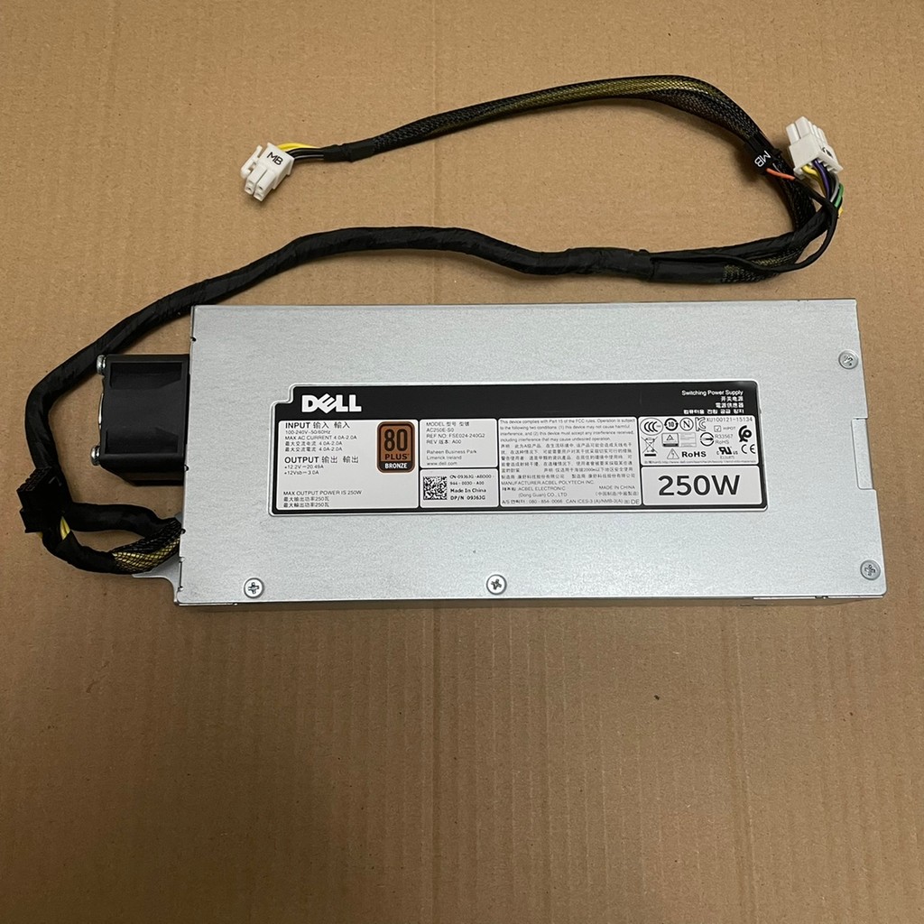 เซิร์ฟเวอร์พลังงาน Dell R230 R240 09J6JG AC250E-S0 250W