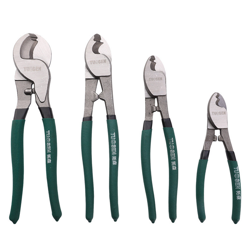 TUOSEN คีมตัดสายเคเบิ้ล เคเบิลทองแดงและอลูมิเนียม ขนาด 6" 8" 10" วัสดุทำจากเหล็ก45 แข็งแรงทนทาน