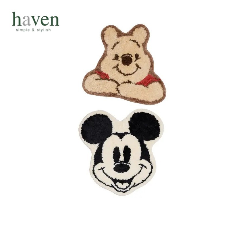 HAVEN พรมเช็ดเท้า ผ้าไมโครไฟเบอร์ ลาย Disney Collection รุ่น D&P 60x55 ซม. – ซับน้ำดี แห้งไว