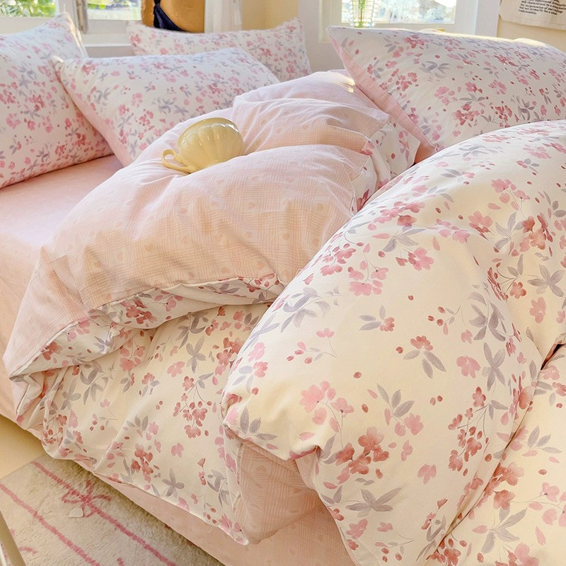 ปลอกผ้านวมผ้าฝ้ายแท้แบบหนาชิ้นเดียว 150x200x230 ปลอกผ้านวมผ้าฝ้ายหอพักเดี่ยว 1.5/beidan12.8