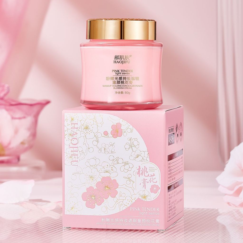 2025 สไตล์ใหม่ Hao Skin Pink Light คอนซีลเลอร์ Foundation คอนซีลเลอร์เด็ก Face Peach Blossom ครีม La