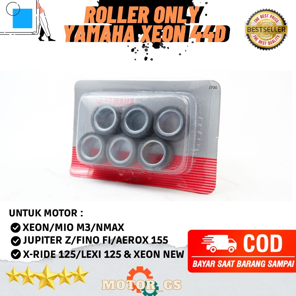 Original Roller Xeon / Mio M 3 Yamaha Weight Set 6pcs 44D-WE763-00 พรีเมี่ยมดั้งเดิม