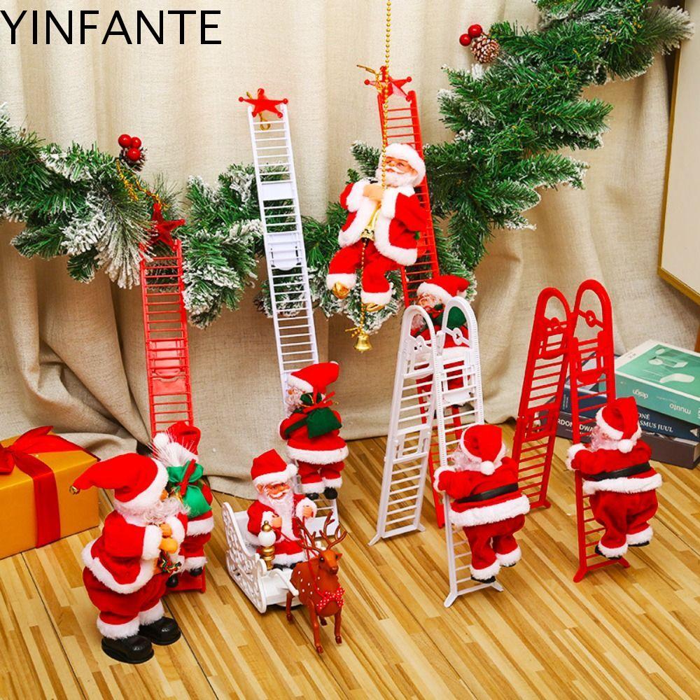 YINFANTE ซานตาคลอสไฟฟ้า, บันไดปีนเขาปีนเขาเชือก Twerk Santa Claus, อุปกรณ์คริสต์มาส Twerk ปีนเขาปล่อ