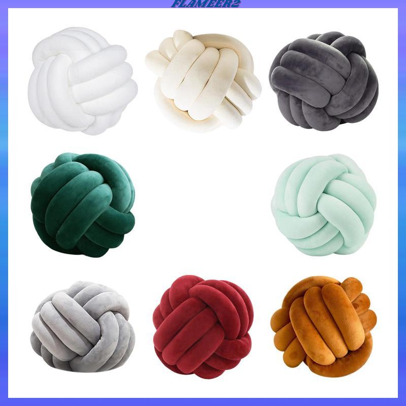 [Flameer2] Soft Knot Ball หมอนโยนหมอนผูกปมของเล่นเบาะทอมือสําหรับเก้าอี้เตียงห้องนอนตกแต่งบ้าน 8.66 