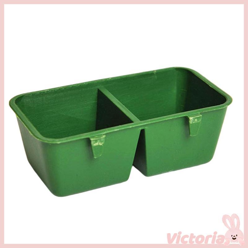 VIC สําหรับ Pigeon ถ้วยน้ําแขวนชามให้อาหาร Conjoined 2 ถ้วยออกแบบสําหรับไก่นกกระทานกพลาสติกป้อนน้ําส