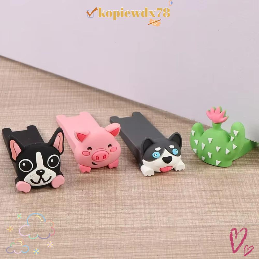 KOPIEWDX78 กันชนประตู, Shock Absorbent Home Door Block Wedge Doors, ซิลิโคนน่ารัก Anti-collision Sto