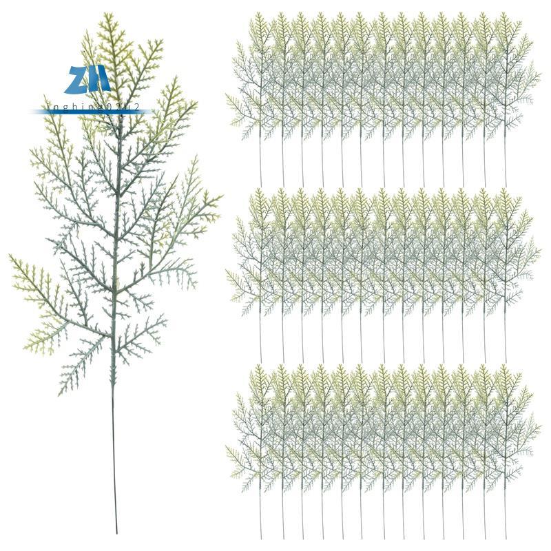 40 ชิ้นประดิษฐ์ Cedar Sprigs Faux Cedar สาขา Cedar Stems Sprigs Picks DIY อุปกรณ์เสริมสําหรับคริสต์ม