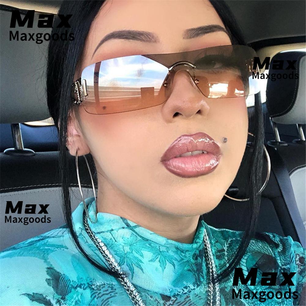 MAXG Y2K แว่นกันแดด Cyber UV400 Retro Men Shades