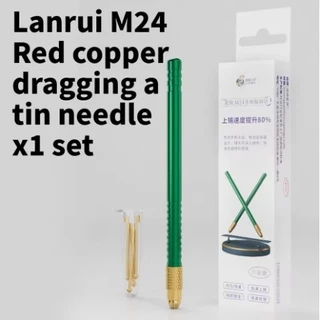 ชุดเข็มลากดีบุกชุบทองแดงบริสุทธิ์ LANRUI LR-M24 สำหรับการถอดบัดกรีชิปแพ็คเกจ BGA