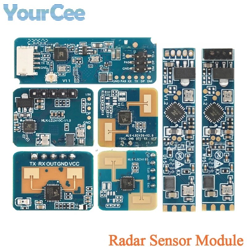 2 ชิ้น/ล็อตมิลลิเมตร Wave Motion Human Presence Radar Sensor HLK-LD2410 LD2410B LD2410C LD2450 LD103