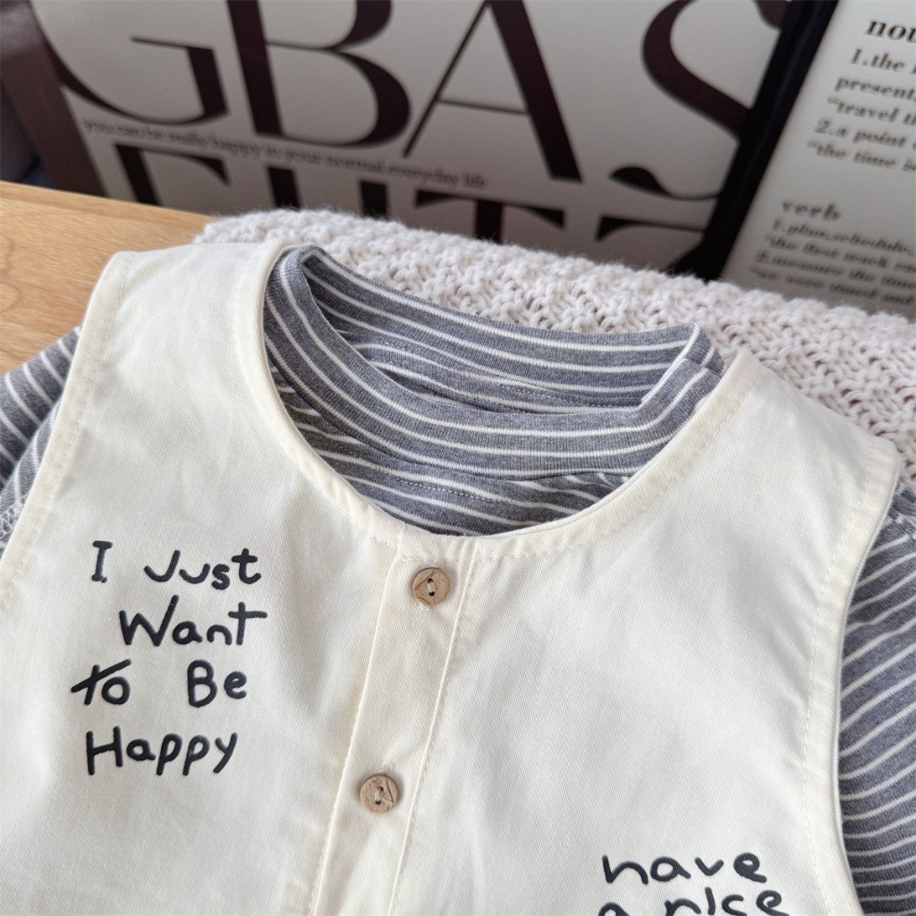 SM​ - 183 (สินค้า​พร้อม​ส่งจากไทย)​ ชุดเด็กทารกสไตล์มินิมอล “Happy Bear Baby Set” 🐻✨ นุ่ม เบา ระบายอากาศดี - รูปที่ 6