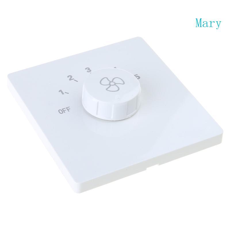 Mary ตัวควบคุมความเร็วพัดลมเพดานแบบซ่อน 86 ประเภท 5 เกียร์ปรับพัดลมตัวปรับความเร็วสําหรับ Offices Cl