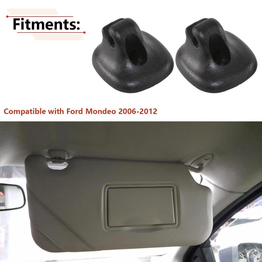 Sun Visor Retainer คลิปสีดําสําหรับ Ford Fusion Lincoln MKZ 2006-2012 Lincoln Zephyr 2006 Mercury Mi